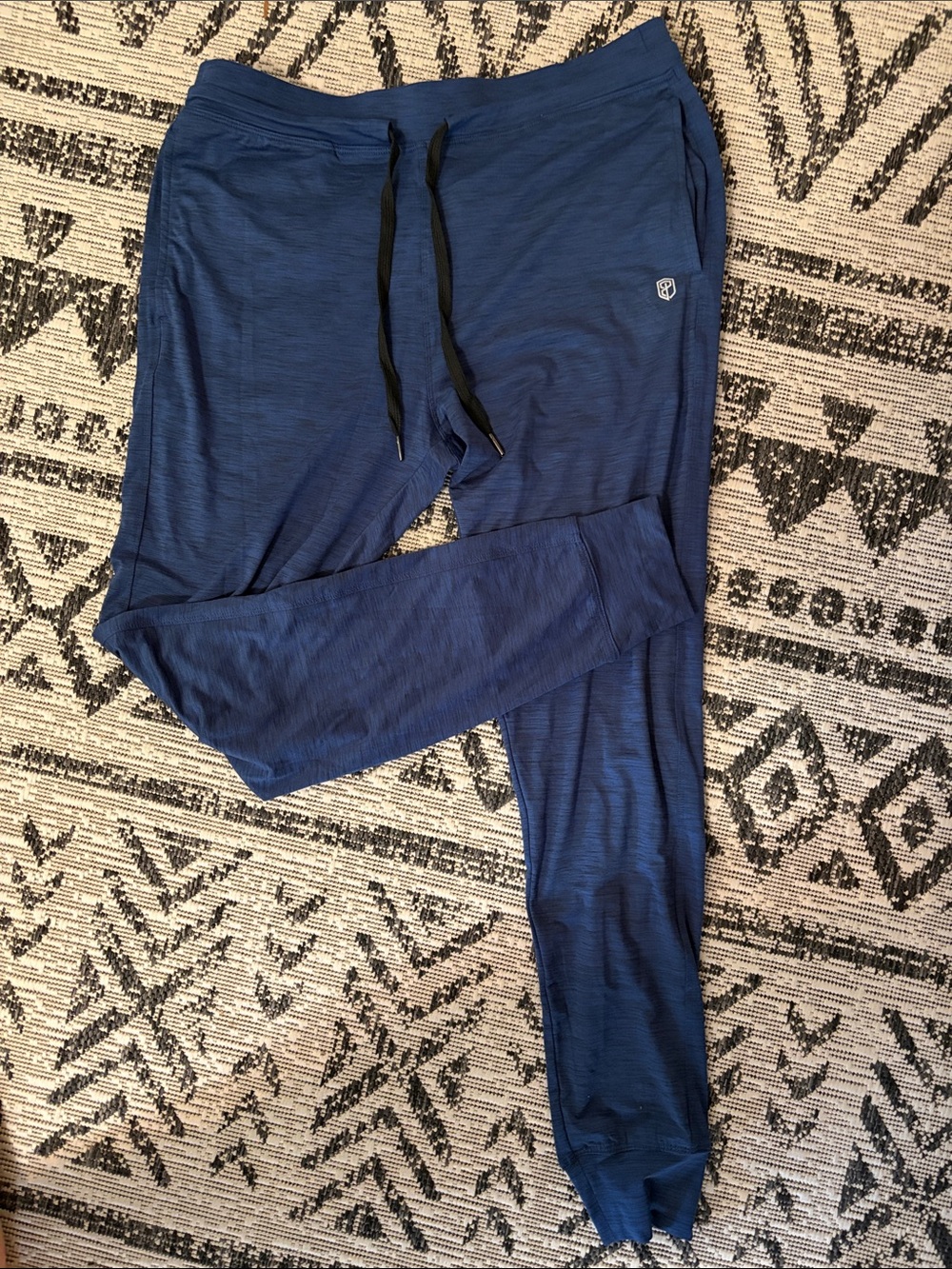 Blue Drawstring Jogger Pants